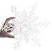 Factory Direct Craft Set of 12 White Iridescent Glittered Snowflake Ornaments for Holiday Crafting and Embellishing. | Size: 11