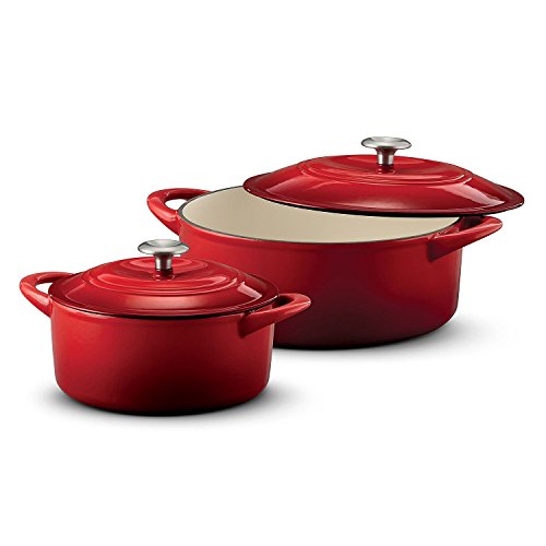 Click Here to See More Images Tramontina Dutch Oven 2-Pack Set, 7 Quart & 4 Quart Red