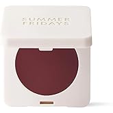 Summer Fridays Blush Butter Balm - Skincare-Infused Hydrating Cream Blush with Hyaluronic Acid, Ceramides, & Shea Butter for a Dewy Flush of Color - Cheek and Lip Tint - Berry Spritz (0.14 Oz)