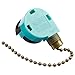 Jetec 2 Pack Ceiling Fan Switch 3 Speed ZE-268S6 and 10 Feet Beaded Pull Chain Extension with 10 Connectors for Ceiling Fans Lamps and Wall Lights (Brass Pull Chain)