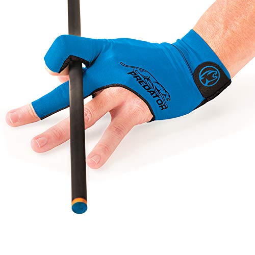 Predator Second Skin Billiard Glove Blue: Fits Left Bridge Hand