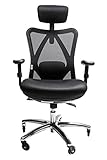 Sleekform Ergonomic Adjustable Office Desk Chair| Adjustable High Back Reclining Computer Chair |Gaming Chair with Lumbar Support & Rollerblade Wheels | Comfortable Breathable Black Mesh | Home Office