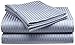 Comfort Linen 300 Thread Count Cotton Dobby Stripe Sheet Set- Assorted Colors/sizes, Queen - Light Blue