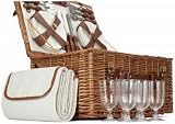 Red Hamper Classic Wicker Picnic Basket for 6 - Complete Set view 5