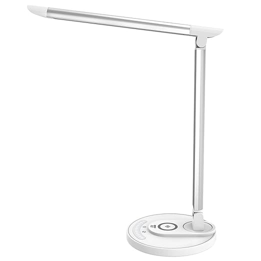 Lampada Da Scrivania Led Taotronics 12w Con Ricarica Wireless Qi Enabled Lampada Da Tavolo Ufficio 5 Colori E 7 Livelli Di Luminosità Porta Di