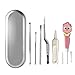 Felicey 6 Pcs Ear Pick Ear Curette LED Light Earwax Removal Cleaner with Stainless Steel Storage Box (Pink)