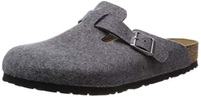 grey birkenstock clogs