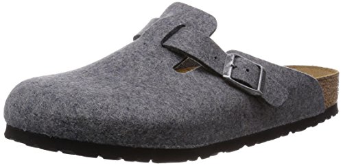 Birkenstock Boston 160361 - Grey (Textile) Womens Clogs 39 EU