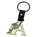 Mickey Mouse Letter A Brass Key Chain