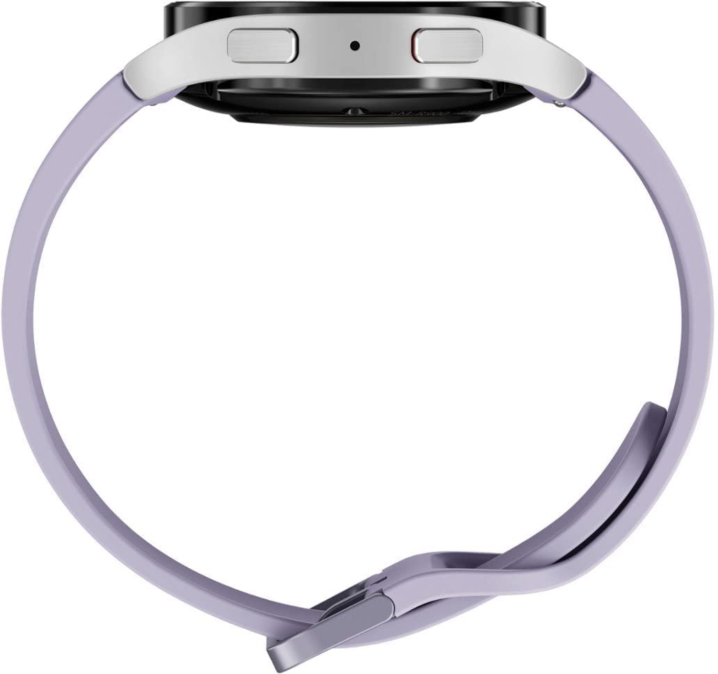 SAMSUNG Galaxy Watch 5 40mm Bluetooth Smartwatch w/Body, Health, Fitness and Sleep Tracker, Sapphire Crystal Glass, Enhanced GPS Tracking, US Version, Silver Bezel w/Purple Band (Renewed)