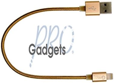GadgetsPRO Golden Edition Lightning to USB Cable for all Apple lightning devices, Short 0.25m/10in (single pack)