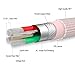 WorCord 2-Pack 6 ft USB C Cable Braided Nylon Type C 1.8m Sync Data & Charging Cable with Reversible Connector for S8, MacBook, Huawei, HTC 10 and Other Type-C Supported Devices - Rose Gold