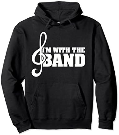 Unisex I'm with the band pullover hoodie band class funny pullovers XL: Black