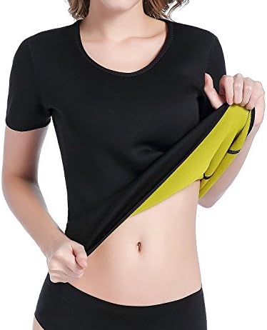LTSnake Womens Hot Sweat Body Shaper Tank Top Tummy Fat Burner Slimming Sauna Vest Weight Loss Shapewear Neoprene No Zip (Black, M)