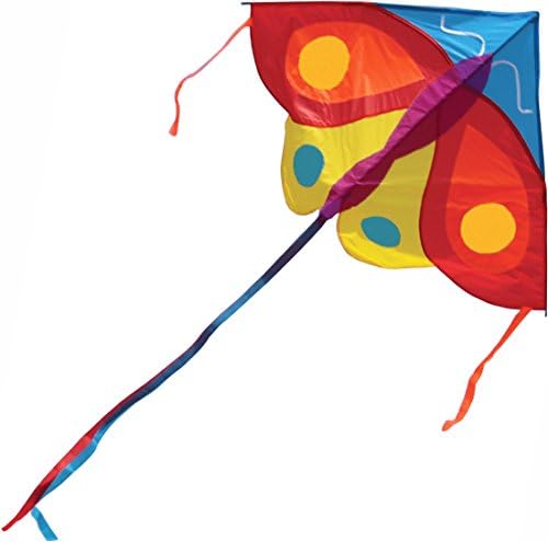 BUTTERFLY KITE for kids and adults, Easy Assembly, includes String, Handle, Carry Bag, How to Fly Kites eBook, Outdoor Fun and Recreation for the family