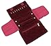 WODISON Luxury Portable Velvet Travel Jewelry Roll up Organizer Bag Case