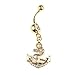 Urbun Fashion Anchors Dangle Belly Button Rings Body Piercing Gold Sexy Navel rings