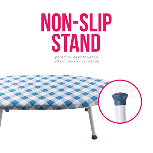 Berry Ave Tabletop Ironing Board - Table Ironing Board with Foldable Non-Slip Legs - Mini Ironing Board with Washable Cover - Portable Ironing Board That's Perfect to Travel with or Use Room to Room - Thumbnail 4
