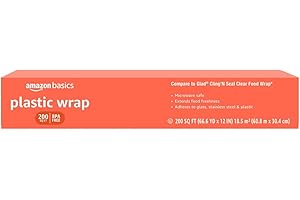Amazon Basics Plastic Wrap, 200 Sq Ft, Pack of 1