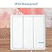 GREENCYCLE Wireless Remote Light Switch Kit, Remote Wall Control for Lamps, Fans, Devices, Appliances On/Off, Self-Powered Transmitter (1PK 3-Way Switch and 3PK Receiver)