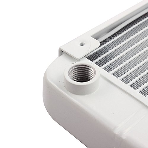 uxcell Aluminum Computer CPU 18 Pipes Water Cooling Heat Exchanger Radiator 10.6 Inch Long White