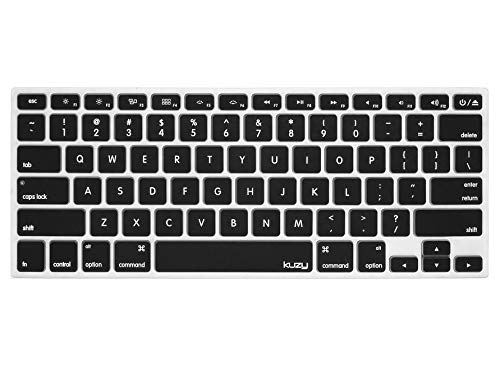 Kuzy Older Version Keyboard Cover Compatible with MacBook Pro 13 15 17 inch Release 2010-2015 and MacBook Air 13.3 inch Release 2010-2017 Silicone Skin Protector, Black - Thumbnail 7