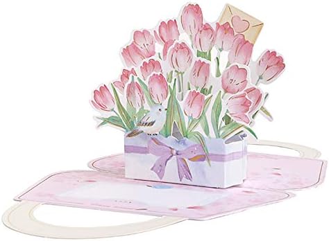 グリーティングカード 立体 メッセージカード 3d おしゃれ お祝いカード 誕生日カード 感謝状 ギフトカード 母の日 安心の定価販売 お礼状 お誕生日 バレンタイン チューリップ 結婚祝い 父の日