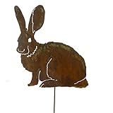 Elegant Garden Design Mama Bunny Garden Pick, Rusty Patina
