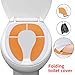 mkool Folding Large Non Slip Silicone Pads Travel Portable Reusable Toilet Potty Training Seat Covers Liners with Carry Bag for Babies, Toddlers and Kids (Orange)
