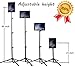 IPad Tripod Stand, Raking Foldable Floor Height Adjustable Tablet Tripod Stand for iPad Mini, iPad Air, iPad 1,2,3,4 and Most 7-12 Inch Tablets, Carrying Case and Flashlight as Gifts