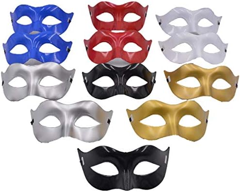Masquerade Mask Party Favors - Mardi Gras Venetian Mask Halloween Costume Novelty Gifts Pack of 12