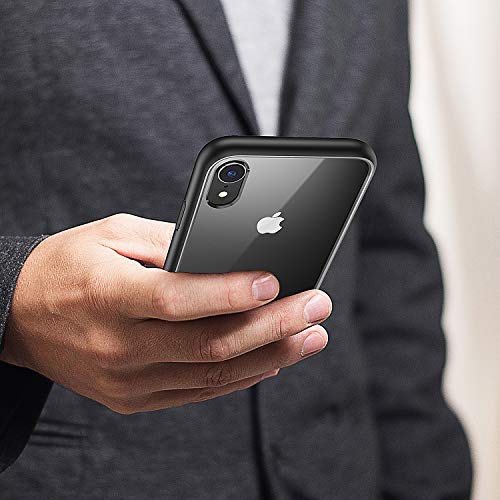 YOUMAKER Premium Crystal Clear Hybrid Case for iPhone XR, Slim Fit Lightweight Bumper Scratch Resistant Drop Protection Shockproof Protective Cover for All New Apple iPhone XR 6.1 inch - Black