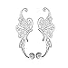 Mariafashion Ear Crawler Cuff Earrings Sterling Silver Ear Climber Butterfly Diamond Zircon Stud Earrings