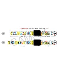 Correa de repuesto compatible con Apple Watch iWatch adaptadores 1.654   1.732 in 1.496   1.575 in iWatch Band Series 1 Series 2 Series 3 Series 4 Longitud S M M L