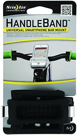 Nite Ize - HandleBand - Cell Phone Handlebar Mount For Quick, Secure and Accessible Attachment To Your Bicycle - Lightweight and Durable Bike Phone Mount - Fits Most Smartphones With Or Without Cases