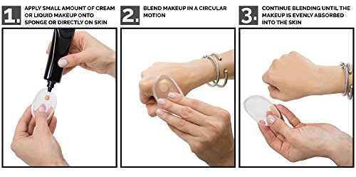 Aesthetica-Silicone-Makeup-Sponge--Easy-to-Clean-Non-Absorbent-Silicone-Beauty-Sponge-Blender-For-Cream-and-Liquid-Makeup-Application--Latex-BPA-Free-Step-by-Step-Instructions-Included