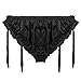 MSemis Men Satin Bikini Underwear Sissy Pouch Panties Maid Briefs Crossdress Lingerie with Garters Black Medium (Waist 31.5.0