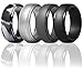 ThunderFit Silicone Men’s Wedding Rings, 10mm Wide 2.5mm Thick Rubber Wedding Bands-Variety Multipack 1-7