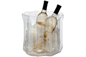 Franmara Pop Up 2 Bottle Inflatable Wine Bucket 9035 BXR, Clear