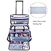 LUXJA Rolling Sewing Machine Bag with Removable Pad and Shoulder Strap, Rolling Tote Bag for Sewing Machine and Extra Sewing Accessories, Purple