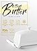Butter Dish with Lid and Knife Spreader Set - Perfect for East and West Coast Butter, White - Better Butter & Beyond
