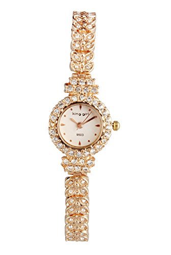 ShoppeWatch Ladies Watch Rose Gold Tone Petite Small Face Crystal Bing Bracelet Reloj Dama SW9503RSWH