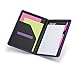 Samsill Fashion Portfolio for Women, Diamond Deboss Design, Junior Size Writing Pad, 5 x 8 inches (Purple)