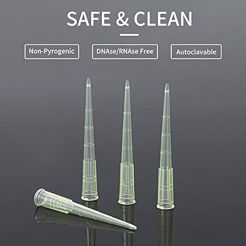 Four E's Scientific 200ul Pipette Tips Pipettor 1000pcs Yellow Universal Pipette Tips