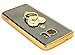 Samsung Galaxy S7 Edge Case, Bastex Slim Fit Clear Plastic TPU Gold Bumper Case Cover with Bling Heart Ring Holder Kickstand for Samsung Galaxy S7 Edge G937
