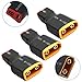 3PCS ShareGoo No Wires Male XT90 XT-90 Plug to Female Deans T Plug Adapter Connector Wireless Conversion for RC Lipo NiMH Battery Charger