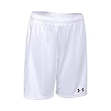 Under Armour Boys' Golazo Soccer Shorts, White/Black, Youth Small