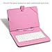 Yuntab 10.1 Inch Universal Android Tablet Keyboard Case-Fantastic USB Keyboard and Premium PU Leather Case Stand Cover (Pink)