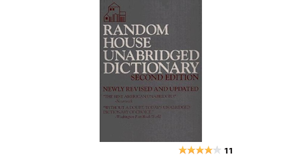Amazon Com Random House Unabridged Dictionary Random House Books