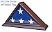 DisplayGifts Solid Wood American Flag Display Case Stand 3'X5' Home/Flown Flag Not for Casket Draped Flag FC35-CHE